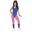 Foute Gymnast Dames Kostuum Blauw/Roze