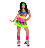 Jurk 80's Neon Tijgerprint Dames