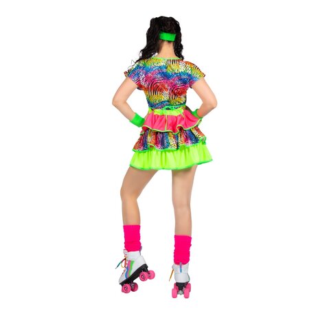 Jurk 80's Neon Tijgerprint Dames