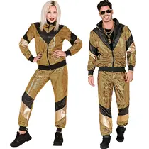 Disco Trainingspak 80's Reflecterend Goud Unisex