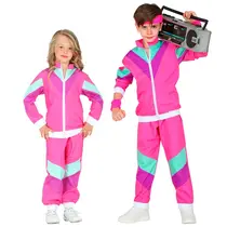 Roze 80's Party Trainingspak Kind