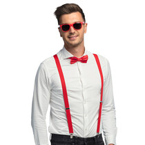 Party Accessoireset Stijlvol Rood 3-Delig