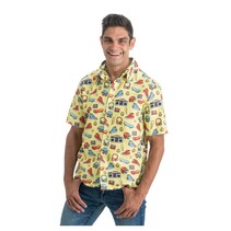 Gele 90's Blouse met Icoontjes