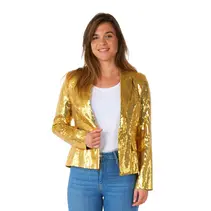 Blazer Pailletten Goud Dames Suitmeister