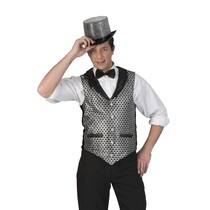 Disco Gilet Heren Zilver/Zwart