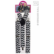 Bretels zebra zwart/wit