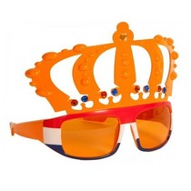 Funbril Kroon Oranje met Rood/Wit/Blauw frame