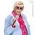 Pruik met snor en bril 60's blond
