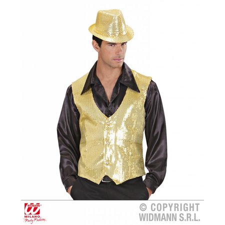 Gangsterhoed pailletten goud