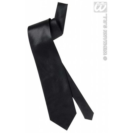 Satijnen stropdas zwart