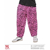 Baggy Broek 80's zebra roze