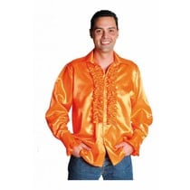 Rouches blouse luxe oranje