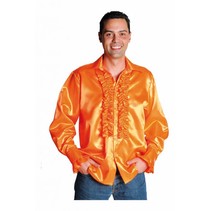 Rouches blouse luxe oranje
