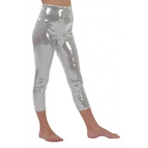 Legging pailletten zilver kind