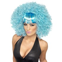 Popstar afropruik blauw