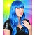 Pruik sensation long style blauw