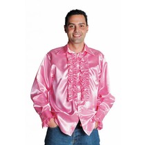 Rouches blouse luxe roze