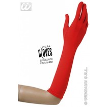 Handschoenen lycra 37cm rood