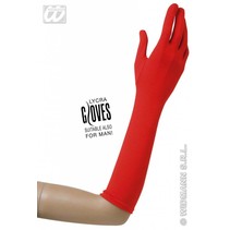 Handschoenen lycra 37cm rood