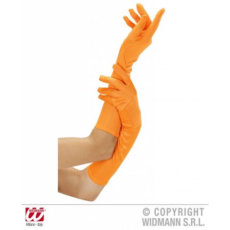 Handschoenen lang neon oranje