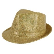 Hoed funk glitter goud