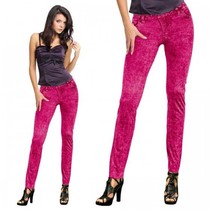 Legging jeans neon roze