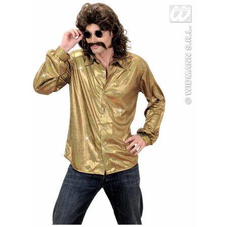 Party Glitterblouse man goud