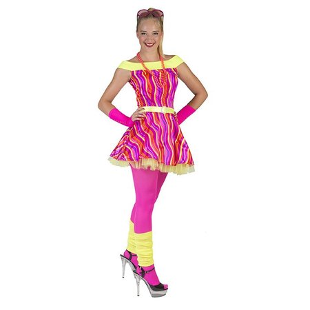Neon dance queen jurk dames