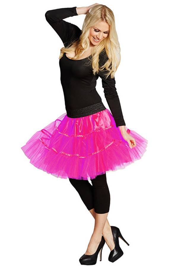 Sportschool Ploeg vlam Petticoat rok neon roze | Discokleding.com