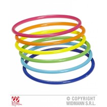 Armband 18 ringen neon multikleuren