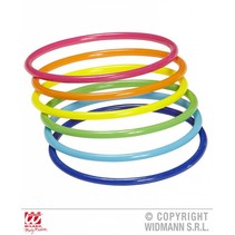 Armband 18 ringen neon multikleuren