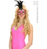 Glitter oogmasker met stenen roze