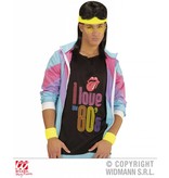 80's zweetband set neon geel