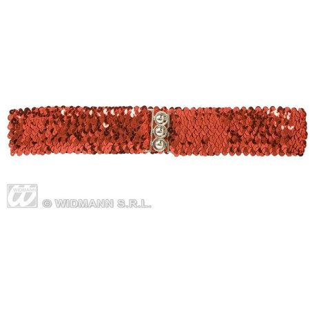 Riem pailletten rood