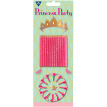 Roze Prinsessen Kaarsjes - 12 Stuks