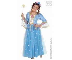 Zielig gezantschap stam Blauwe prinses kostuum kind fiberoptisch | Prinsessenjurk.com
