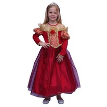 Prinsessen verkleedkleren rood/goud