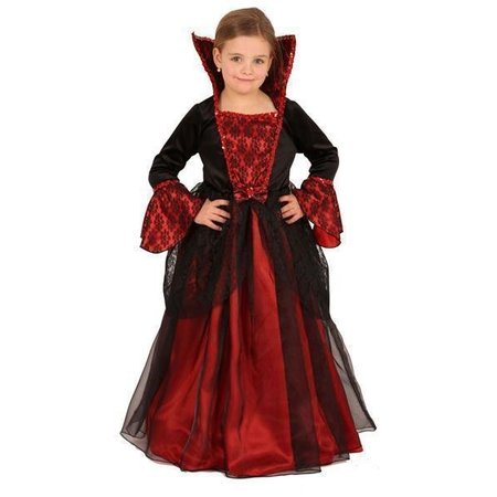 Klassieke prinsessenkostuum rood/zwart