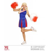 Cheerleader jurkje blauw/rood