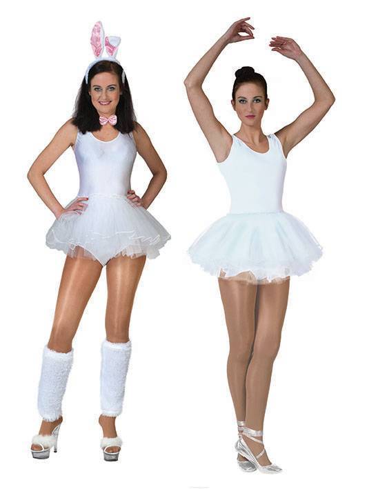 oorsprong Ansichtkaart Buitengewoon Ballerina pakje carnaval dames wit | Topperskleding