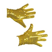 Handschoenen pailletten goud volwassen