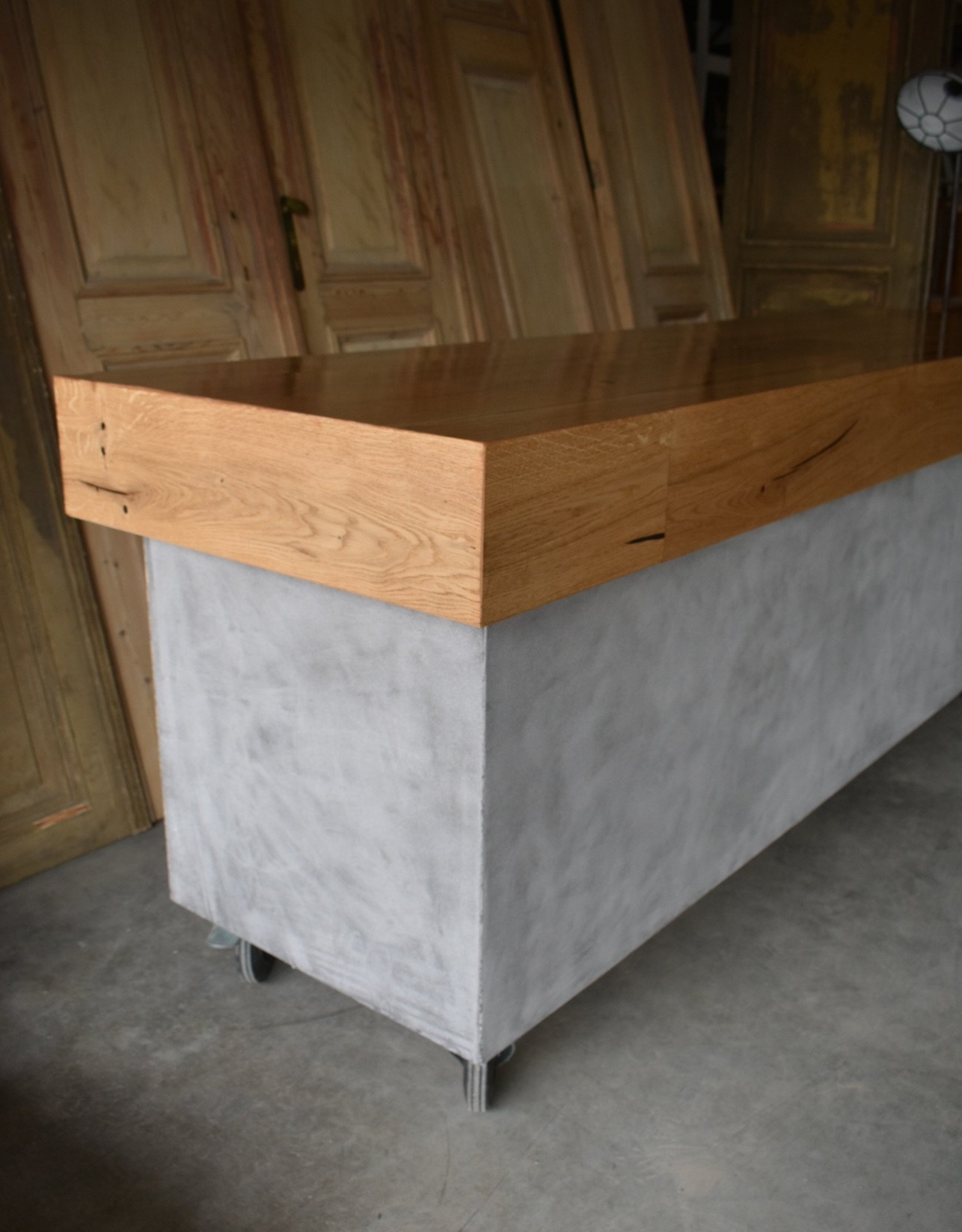 Modern counter concrete and wood vintage / Industrial