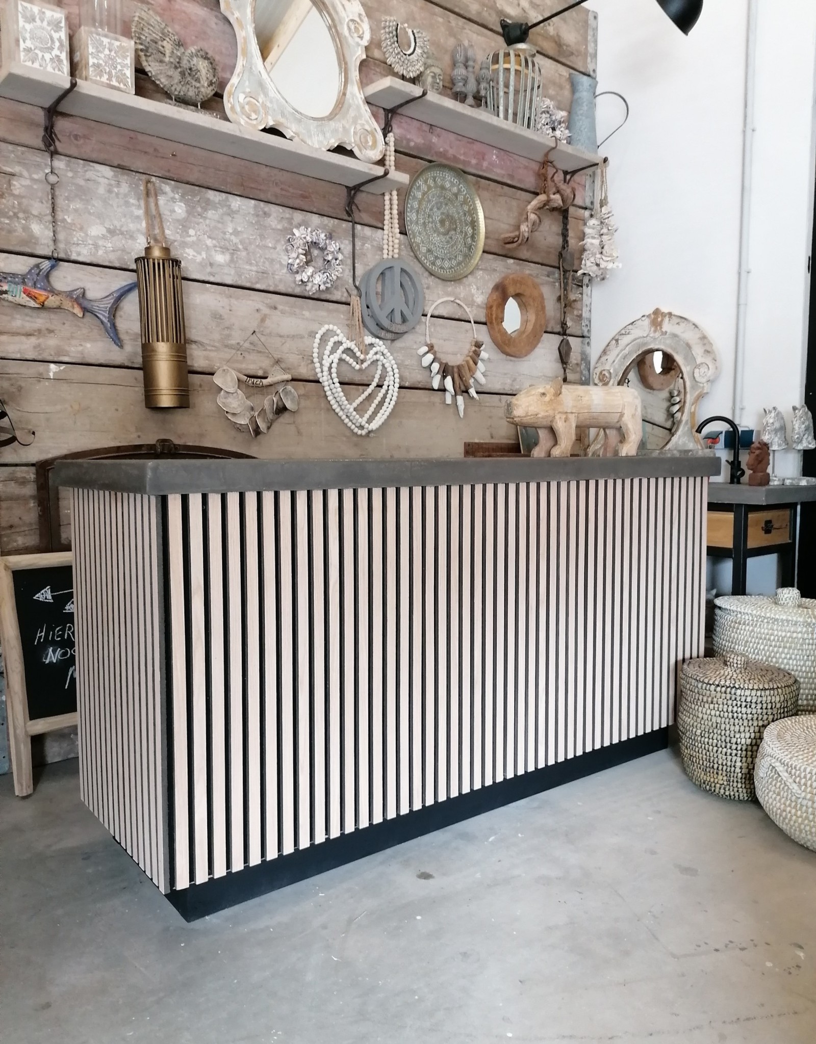 Design Theke Beton Putz / Mortex Platte