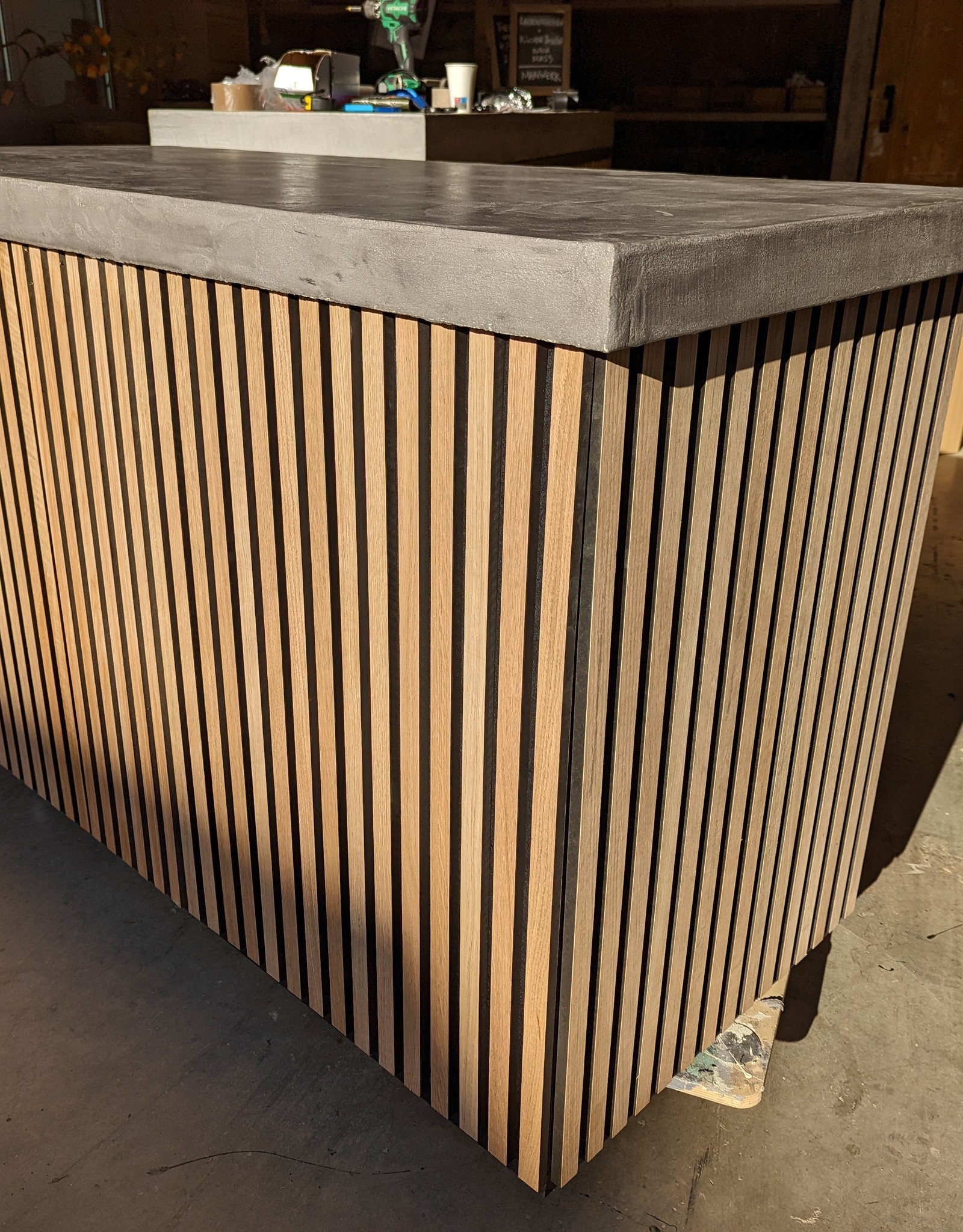 Design Theke Beton Putz / Mortex Platte