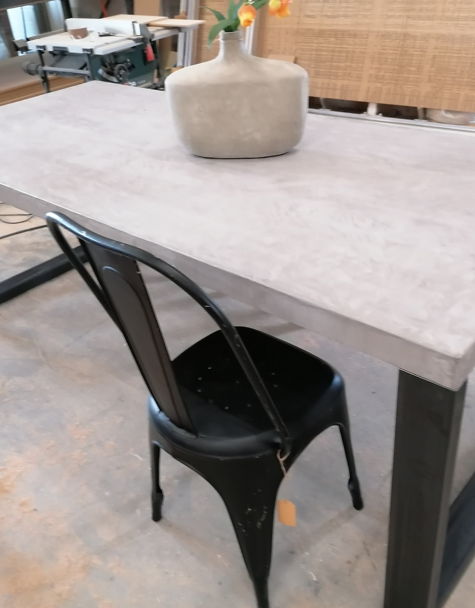 Mortex Concrete Stucco Table Metall Legs