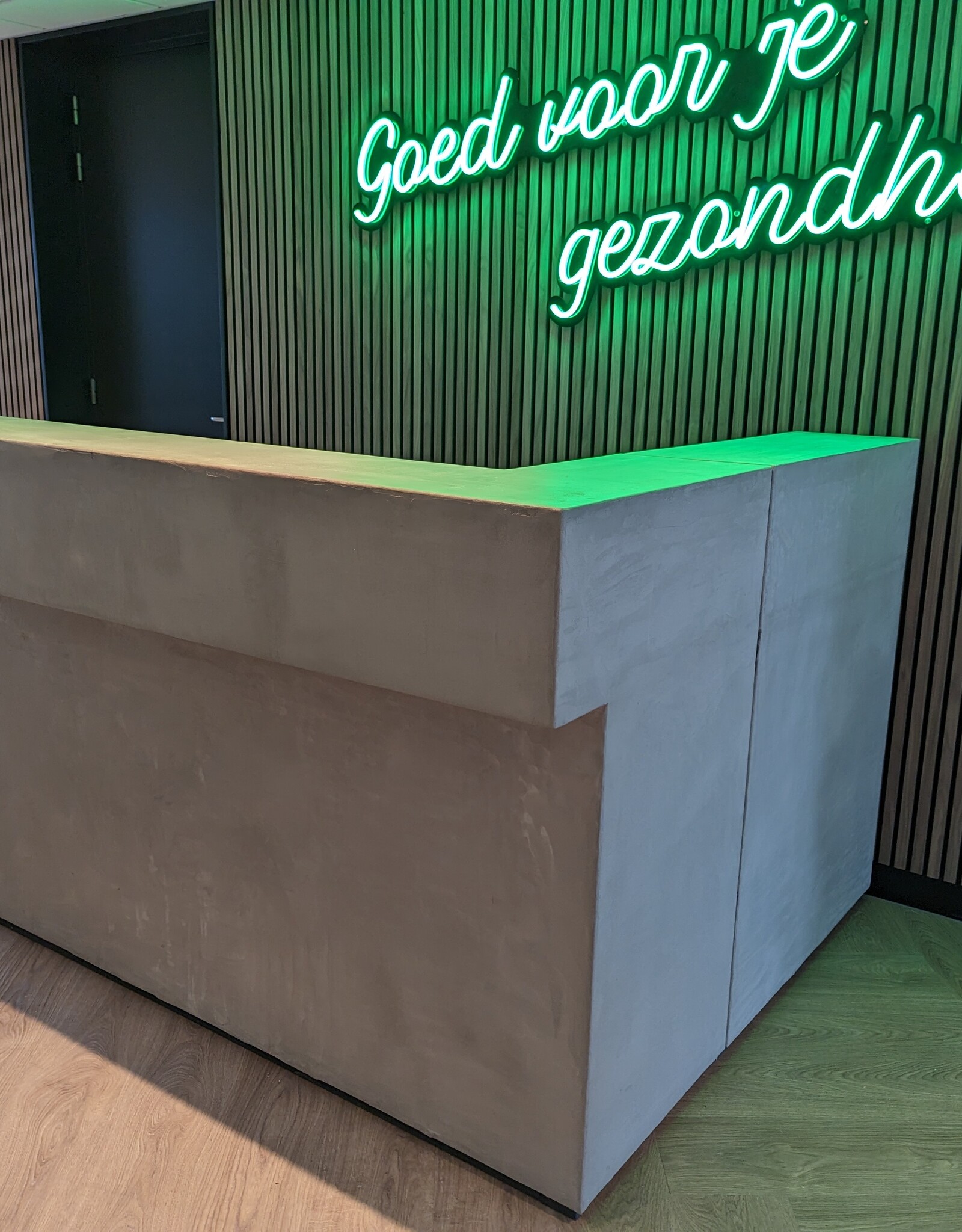 Waxed Concrete Bar Counter Reception Mortex