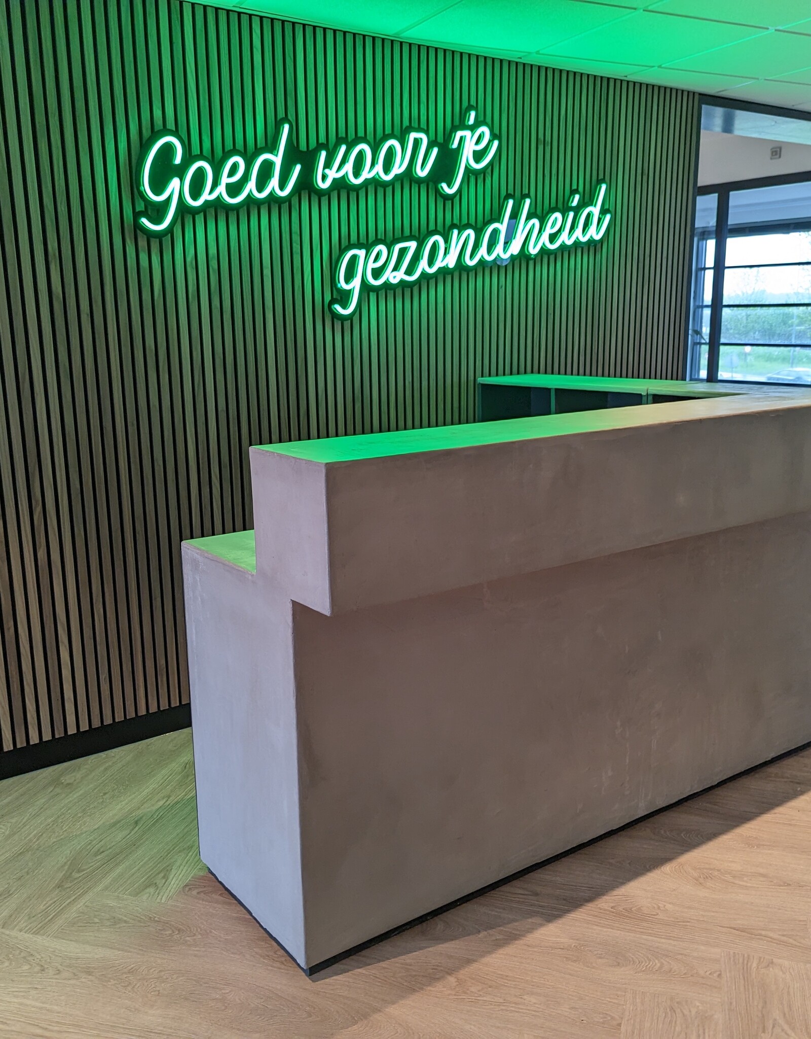 Waxed Concrete Bar Counter Reception Mortex