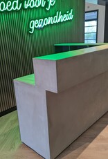 Waxed Concrete Bar Counter Reception Mortex