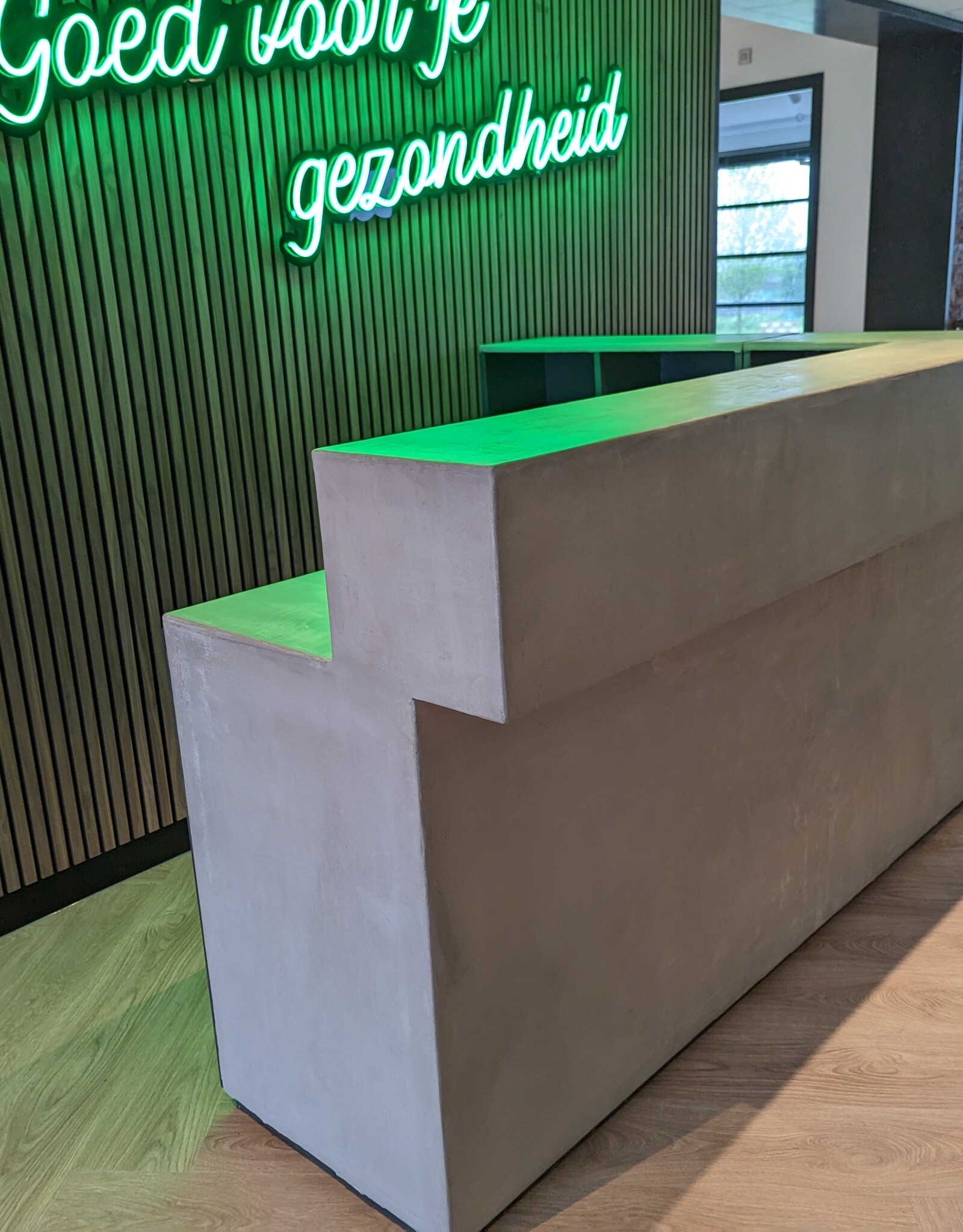 Waxed Concrete Bar Counter Reception Mortex