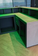 Waxed Concrete Bar Counter Reception Mortex